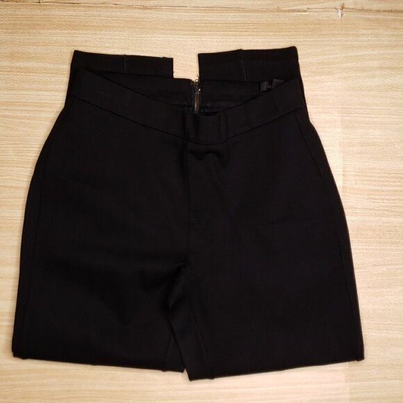 J. Crew Womens Black Pixie Ponte Pants Exposed Zipper Small - Picture 1 of 10